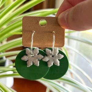 Snowflake Hoop Earrings